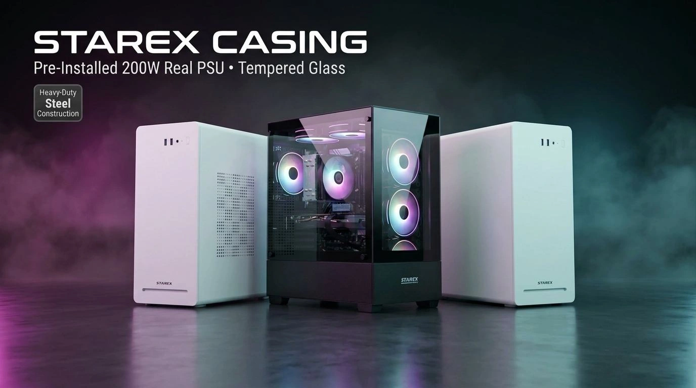 Starex Workstation and Gaming Casings with 200W Real PSU